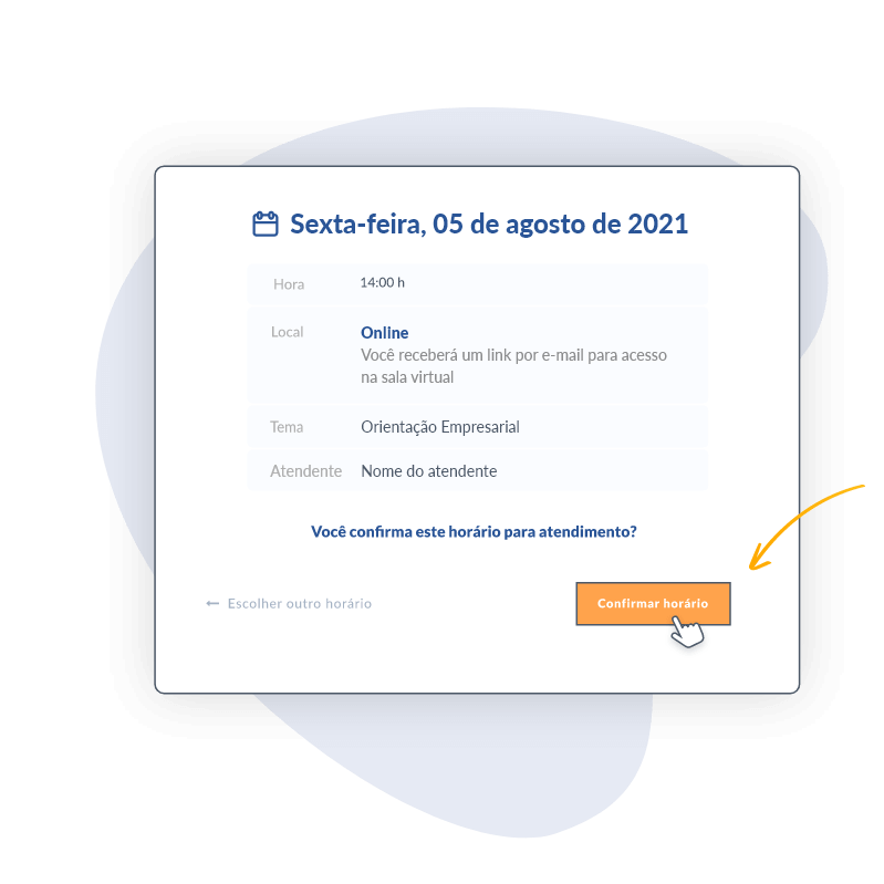 Confirmação do horário e local