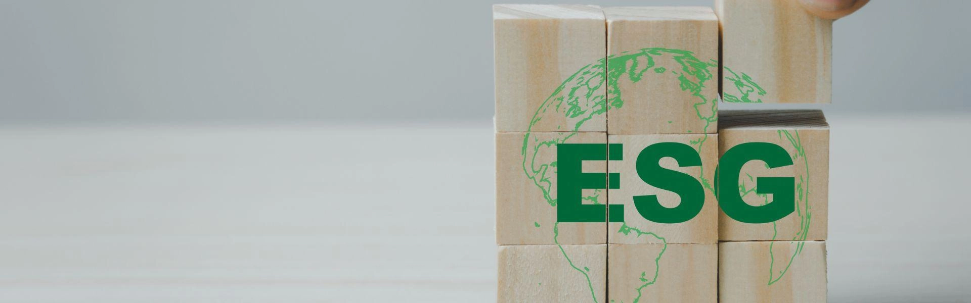 Letras com a sigla ESG.