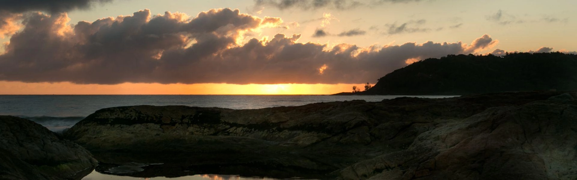 Pôr-do-sol em Praia Grande, Penha/SC.